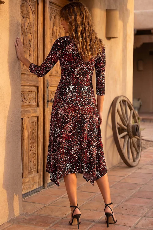 Roman Copper Speckled Hanky Hem Dress - 10 Image 3