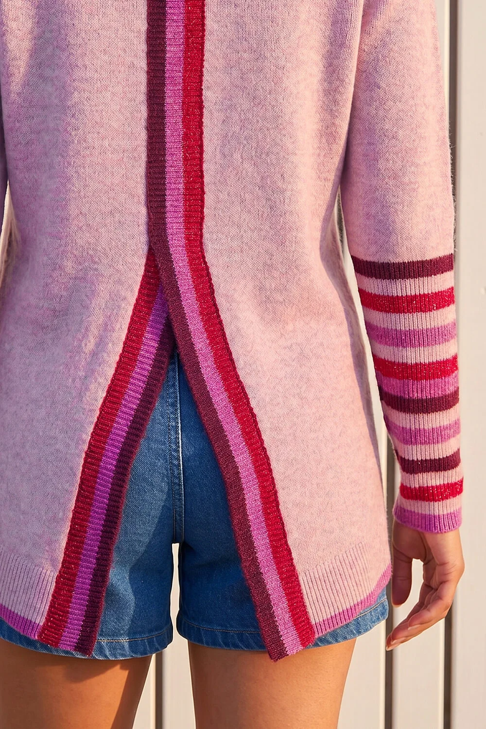 Roman Lilac Contrast Stripe Detail Knit Jumper - 18 Image 4