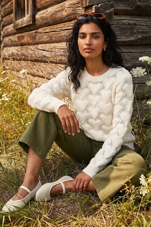 Roman Ivory Heart Detail Knit Jumper - 18 Image 2