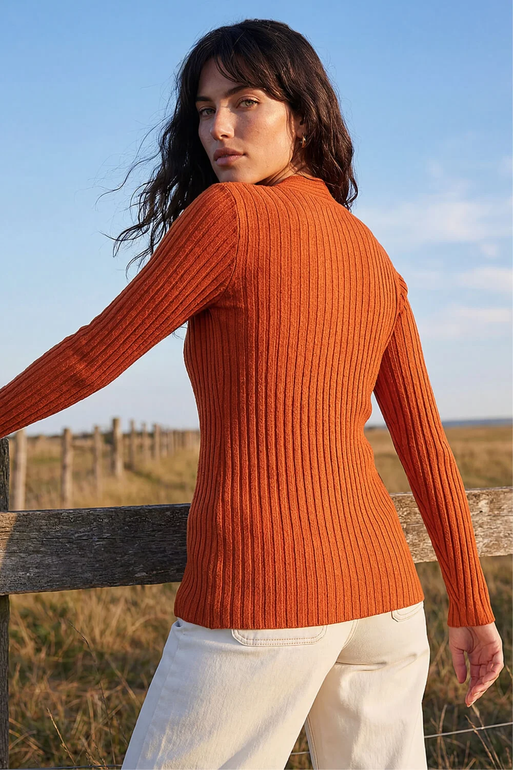 Roman Rust Cable Split Detail Rib Jumper - 16 Image 3