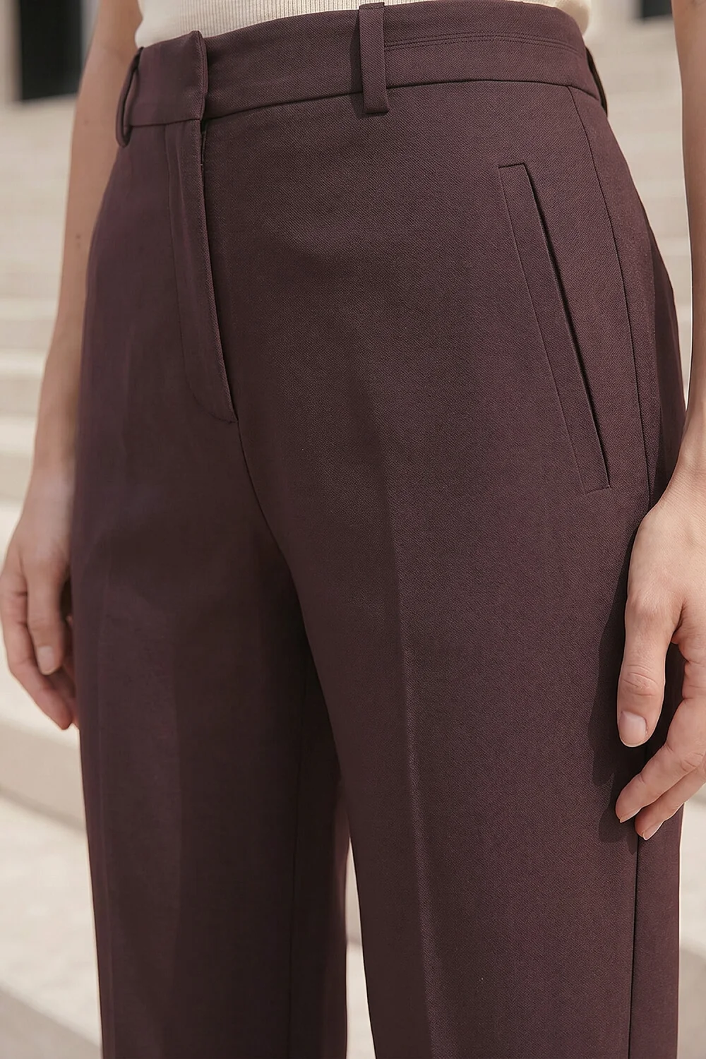 Roman Dark Brown Straight Leg Stretch Trouser - 20 Image 4
