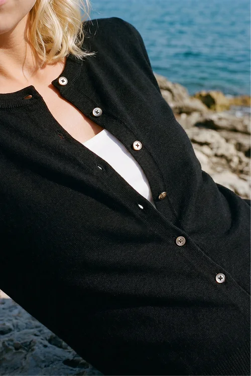 Roman Black Petite Buttoned Cardigan - 14 Image 4