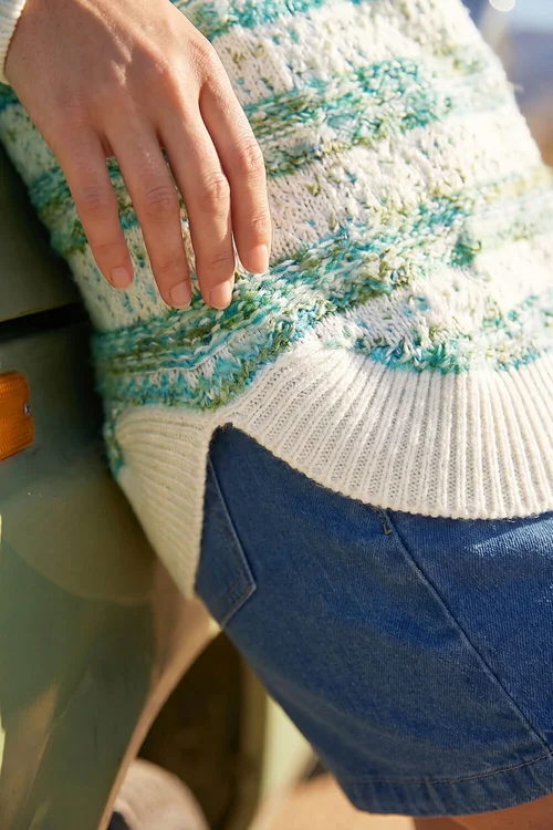 Roman Green Space Dye Stripe Knit Jumper - 16 Image 4