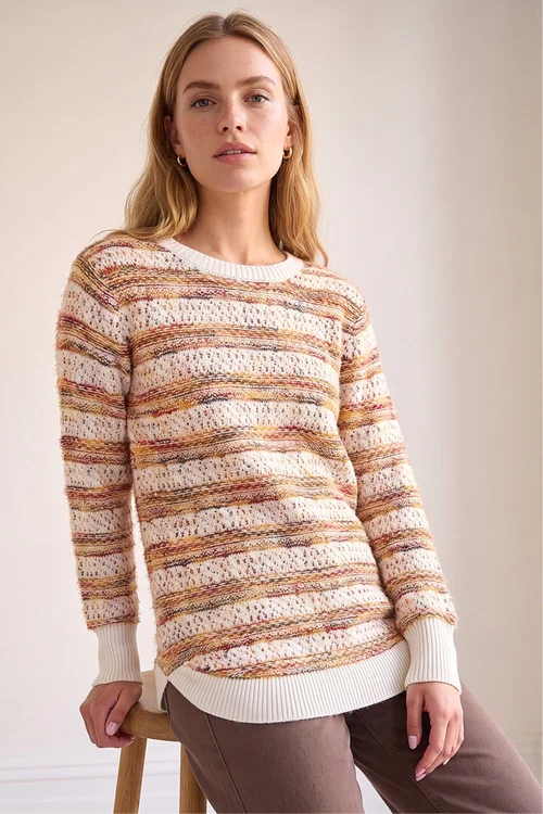 Roman Copper Space Dye Stripe Knit Jumper - 20 Image 1