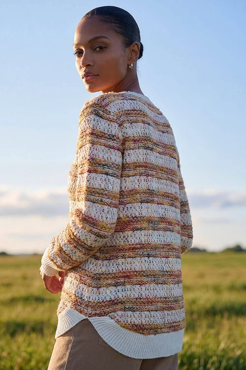 Roman Copper Space Dye Stripe Knit Jumper - 20 Image 3