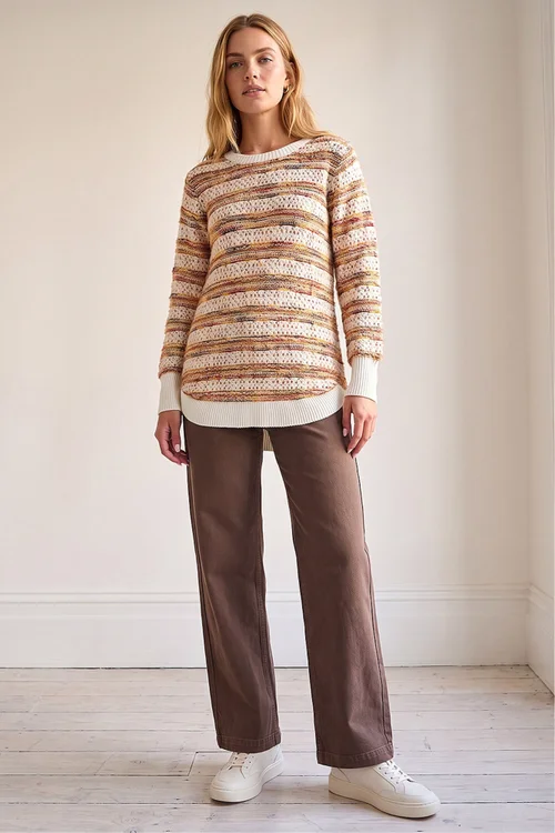 Roman Copper Space Dye Stripe Knit Jumper - 20 Image 2