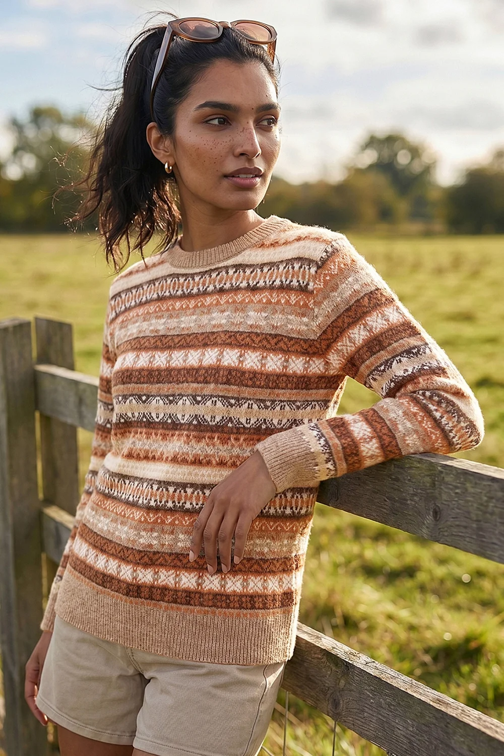 Roman Rust Fairisle Soft Knit Jumper - 14 Image 1