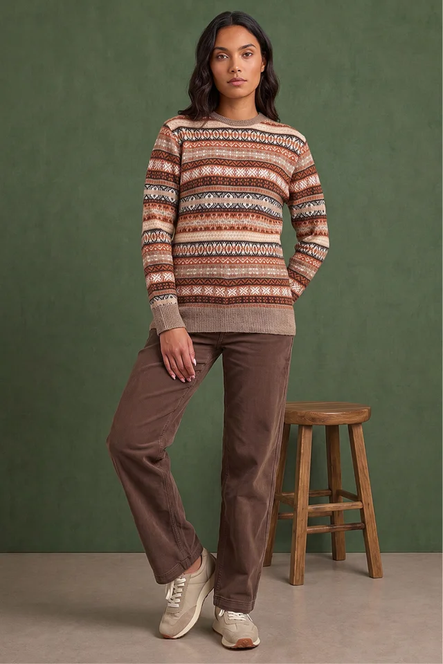 Roman Rust Fairisle Soft Knit Jumper