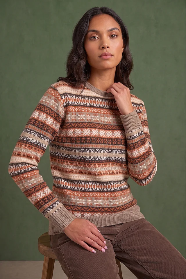 Roman Rust Fairisle Soft Knit Jumper