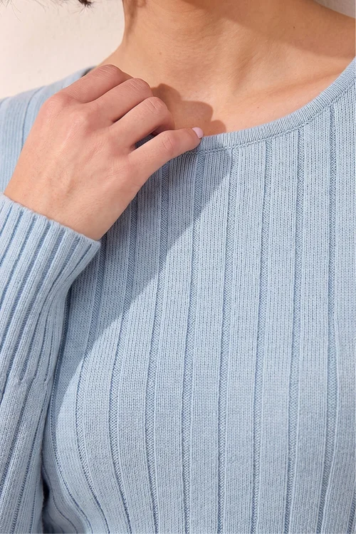 Roman Teal Soft Ribbed Knit Top - 16 Image 4