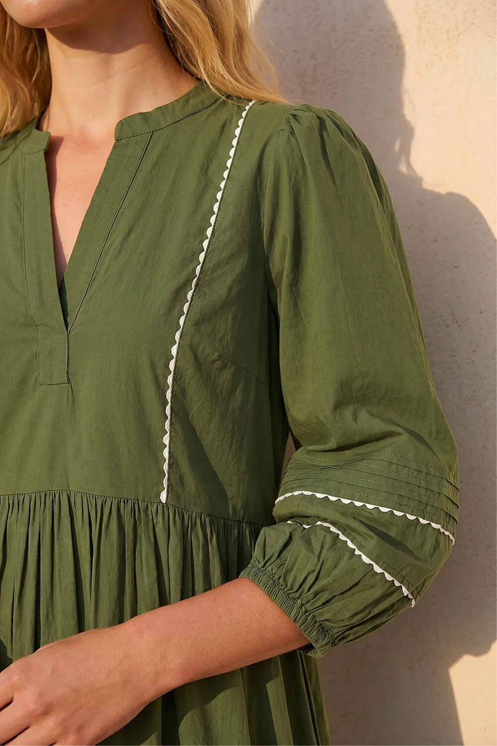 Roman Green Ric Rac Collared Midi Dress - 18 Image 4