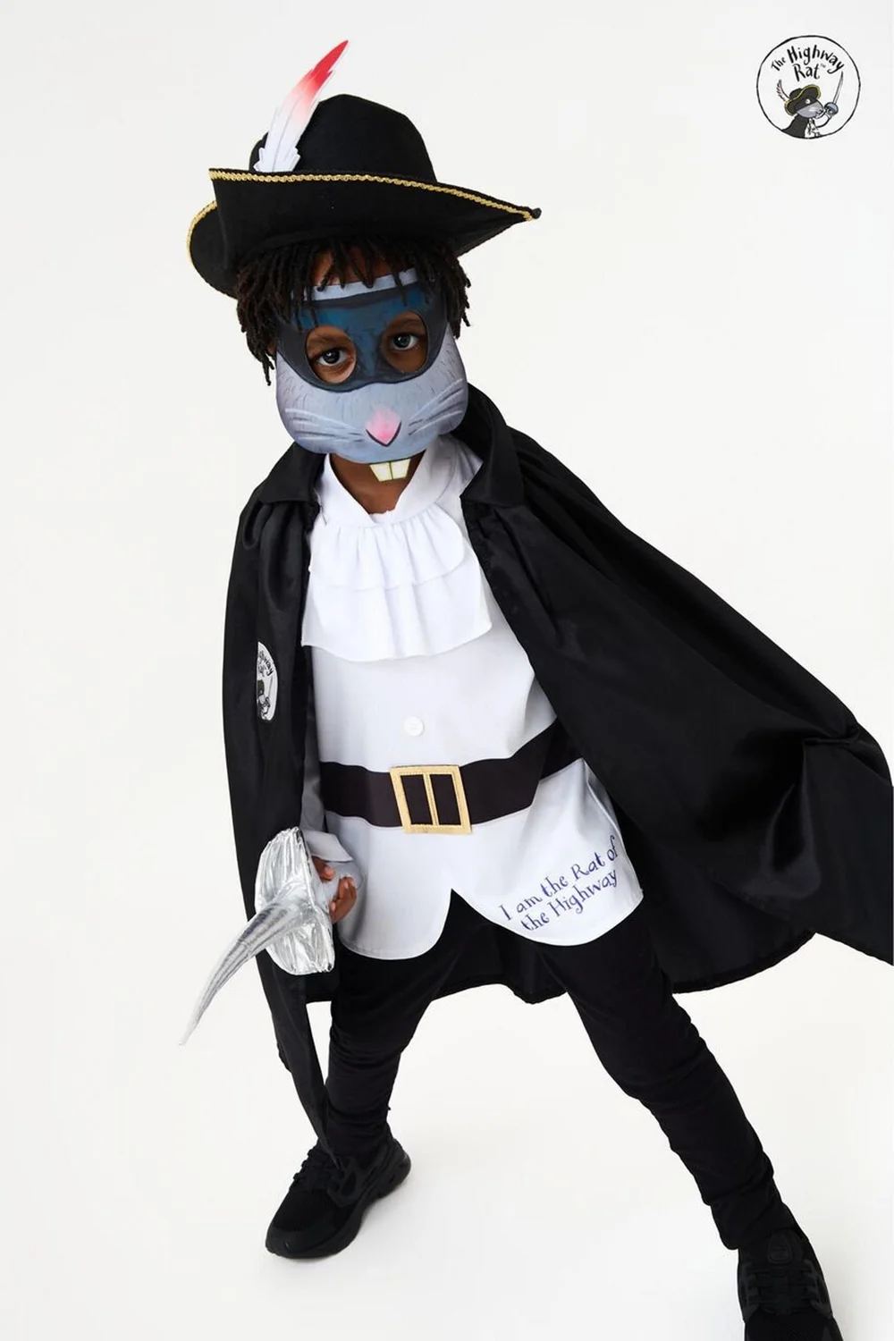 Vanilla Underground Gruffalo & Friends Unisex Kids Black Highway Rat Costume (3-8 Years) - 4-6 Yrs Image 1