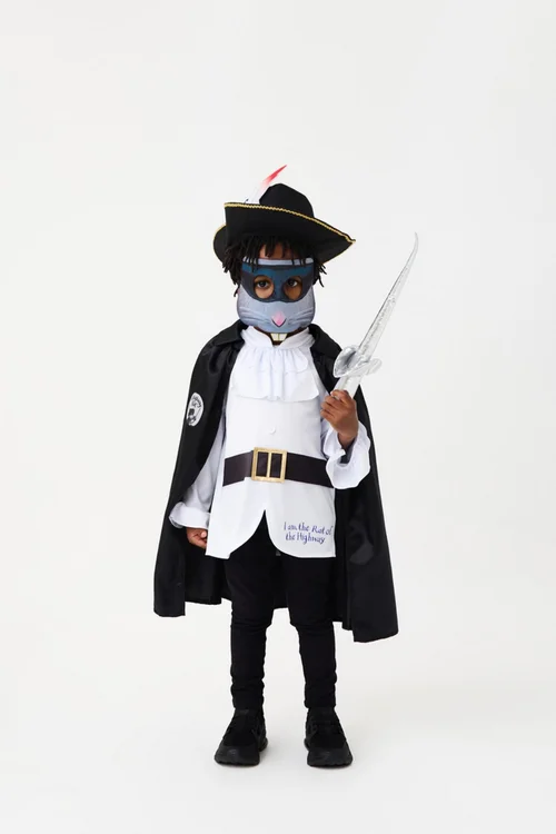 Vanilla Underground Gruffalo & Friends Unisex Kids Black Highway Rat Costume (3-8 Years) - 4-6 Yrs Image 2