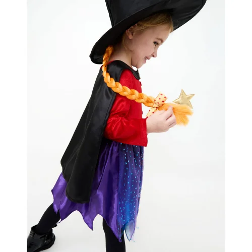 Vanilla Underground Gruffalo & Friends Girls Multicoloured Room on the Broom Costume (3-8 Years) - 3-4 Yrs Image 2