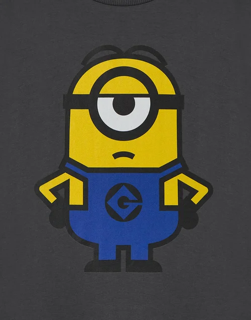 Vanilla Underground Minions Unisex Kids Grey Minion T-Shirt (3-14 Years) - 9-10 Yrs Image 3