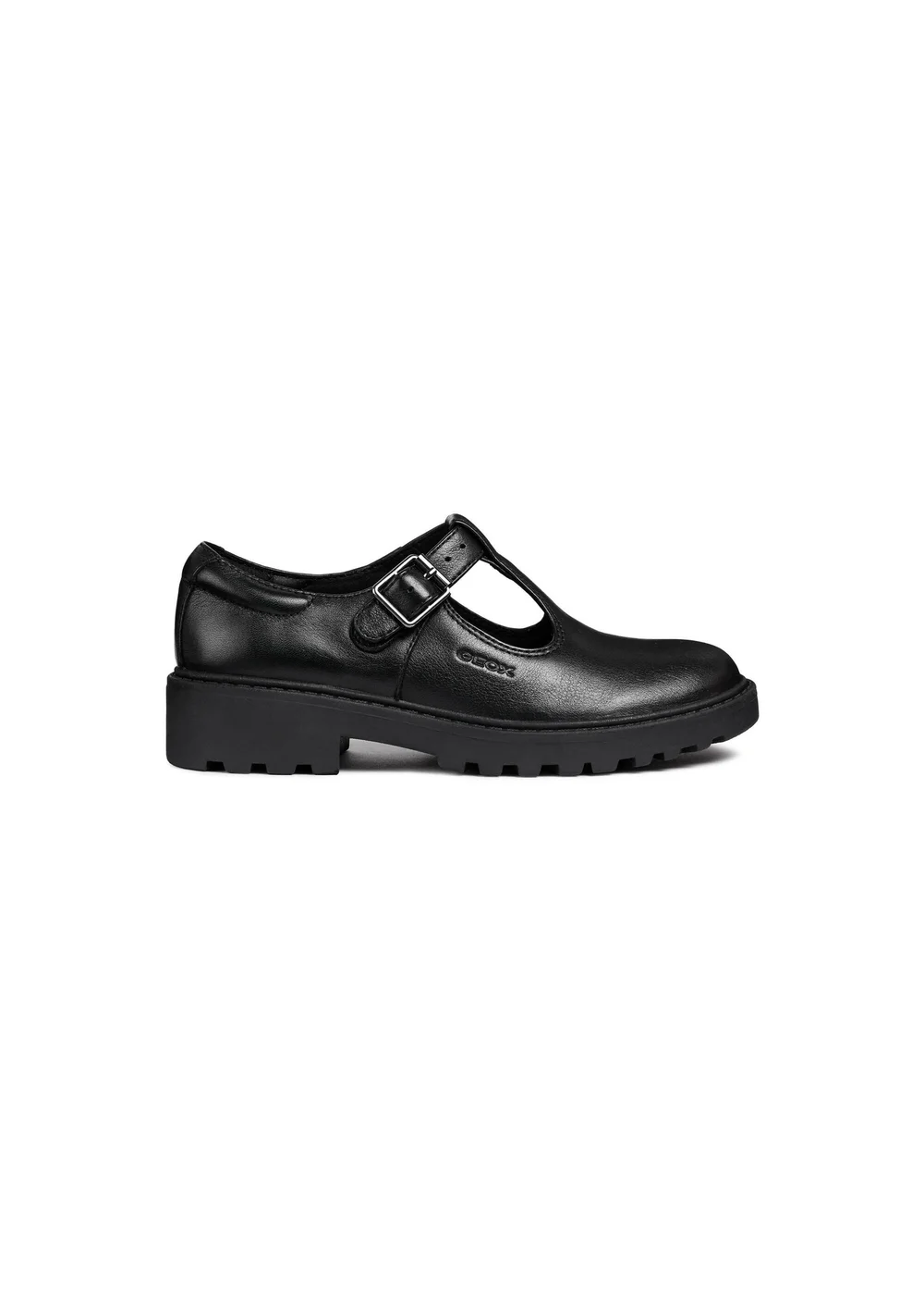 Geox Black Girls J Casey G. E Buckle Shoe (Younger 10 - 12.5) - 11.5 Infants Image 1