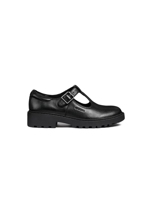 Geox Black Girls J Casey G. E Buckle Shoe (Younger 10 - 12.5) - 11.5 Infants Image 1