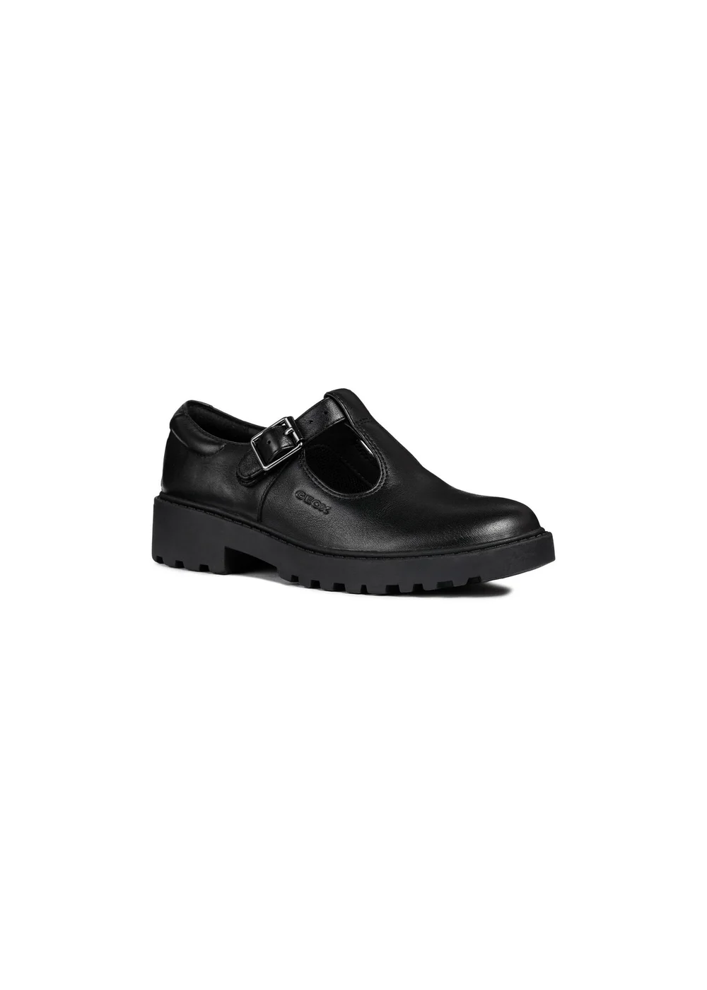 Geox Black Girls J Casey G. E Buckle Shoe (Younger 10 - 12.5) - 11.5 Infants Image 2