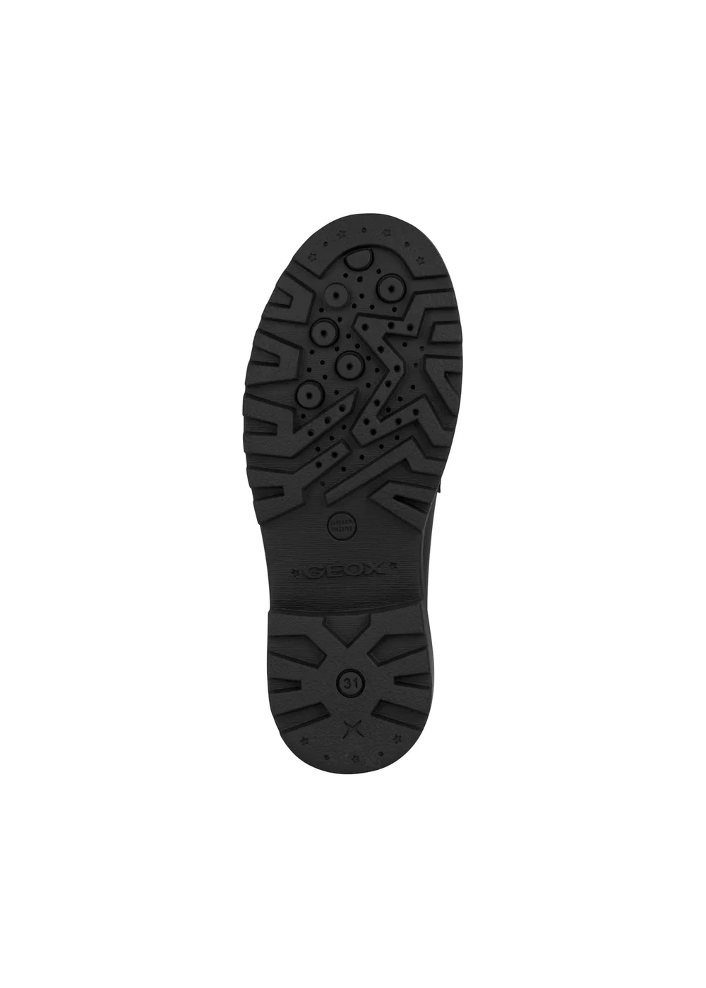 Geox Black Girls J Casey G.C. Smooth Leather Moccasins (Older 3 - 7) - 7 Image 4