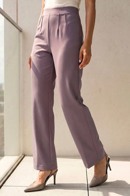 Roman Taupe Petite Straight Leg Ponte Stretch Trouser - 16 Image 2