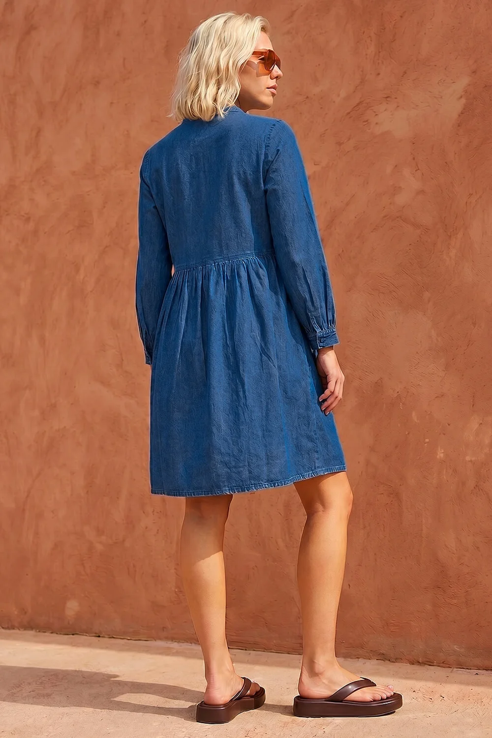 Roman Indigo Petite Denim Tunic Dress - 10 Image 3