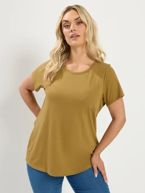 Yours 3 Pack Curve Green & Purple Core T-Shirts - 14 Image 5