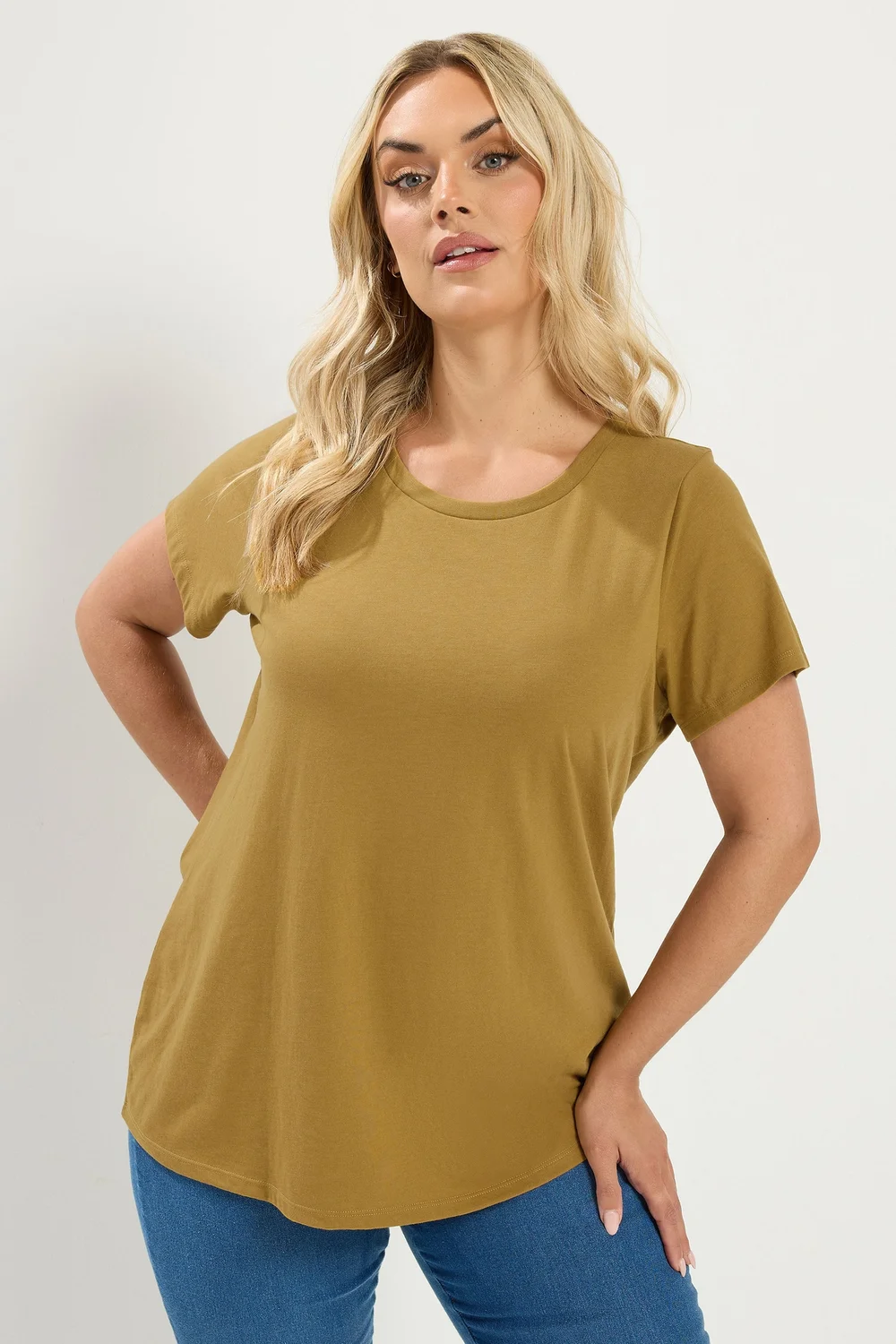Yours 3 Pack Curve Green & Purple Core T-Shirts - 14 Image 2