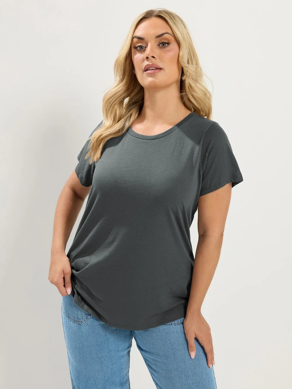 Yours 5 Pack Curve Navy Blue T-Shirts - 22-24 Image 6