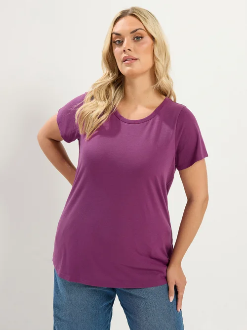 Yours 3 Pack Curve Purple & Blue Core T-Shirts - 22-24 Image 6