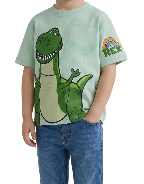Disney Toy Story Boys Multicoloured Woody Buzz & Rex Multi-Pack Of 3 Short-Sleeved T-Shirts (12m-7y) - 5-6 Yrs Image 4