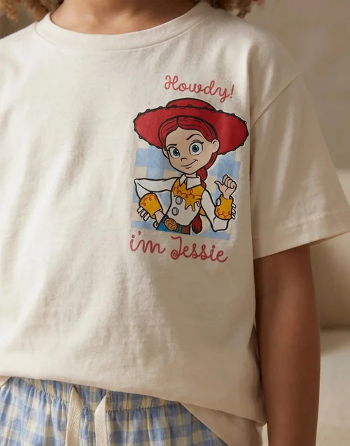 Disney Toy Story Girls White Jessie & Bullseye T-Shirt & Shorts Set (12m-7y) - 1.5-2 Yrs Image 2