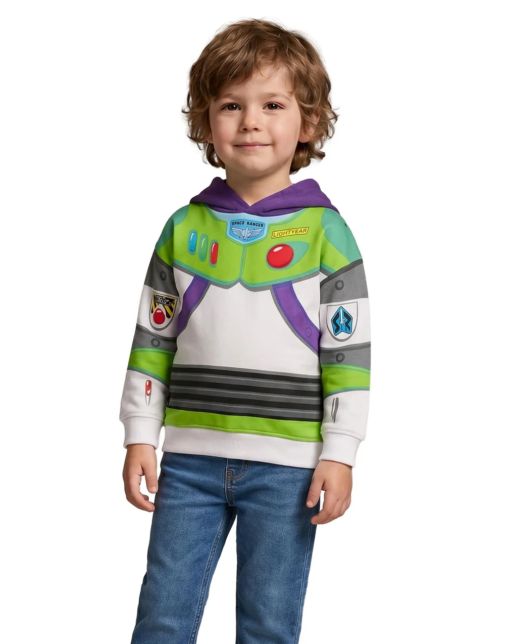 Disney Toy Story Boys Multicoloured Buzz Hoodie (12m-7y) - 4-5 Yrs Image 1