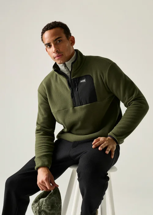 Regatta Khaki Frankie Half Zip Soft Fleece - 2XL Image 4