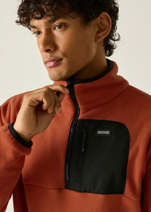 Regatta Black/Red Frankie Half Zip Soft Fleece - S Image 4