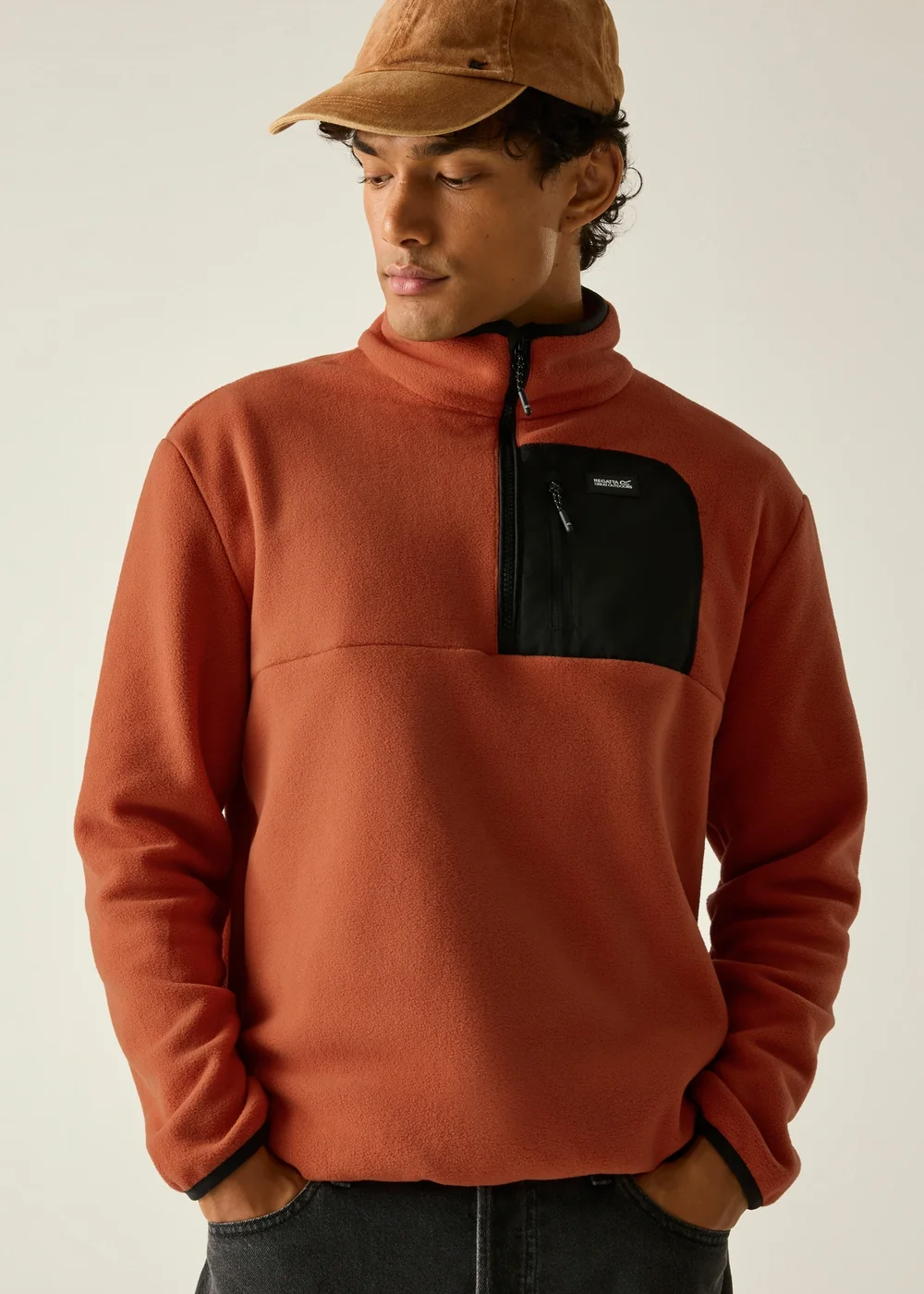 Regatta Black/Red Frankie Half Zip Soft Fleece - S Image 1