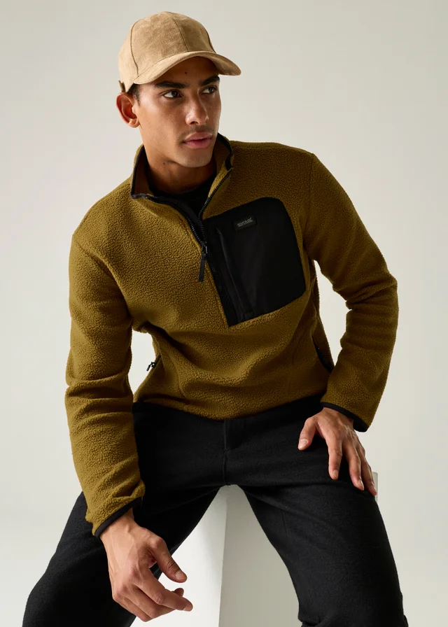 Regatta Tan Frankie Borg Half Zip Lightweight Fleece