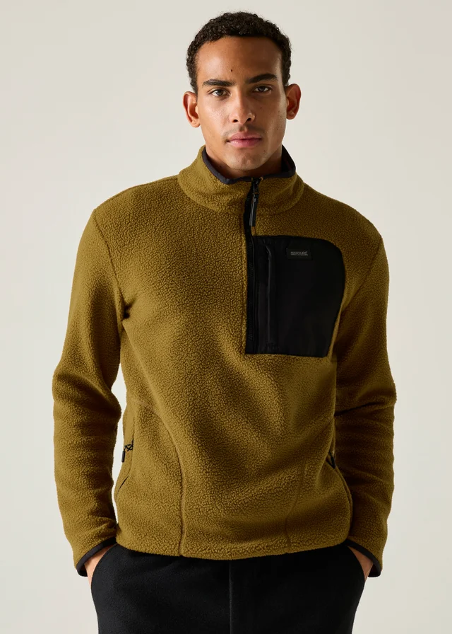 Regatta Tan Frankie Borg Half Zip Lightweight Fleece