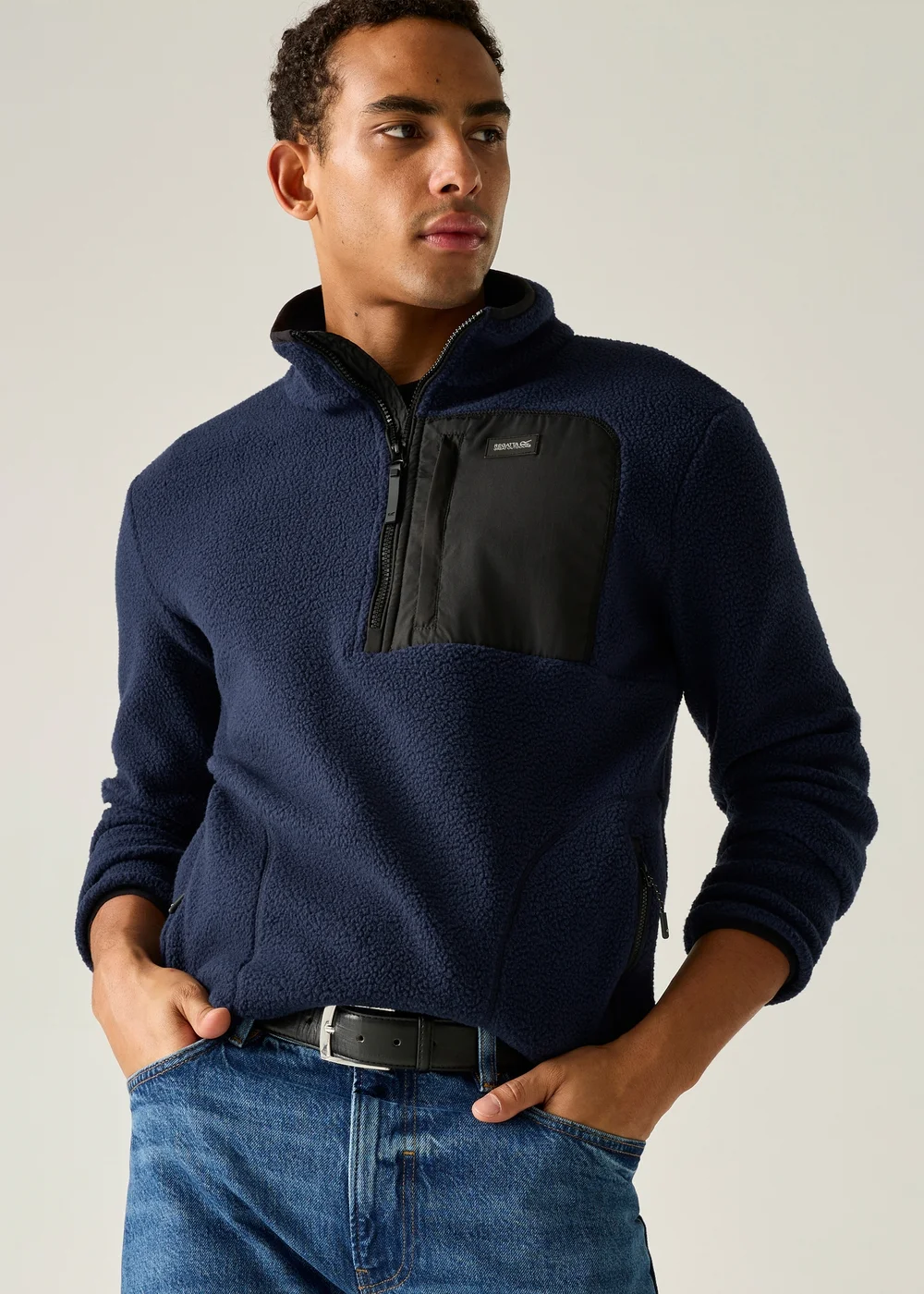 Regatta Navy Frankie Borg Half Zip Lightweight Fleece - M Image 1
