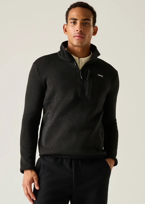 Regatta Black Barlee Half Zip Comfy Fleece - XL Image 5
