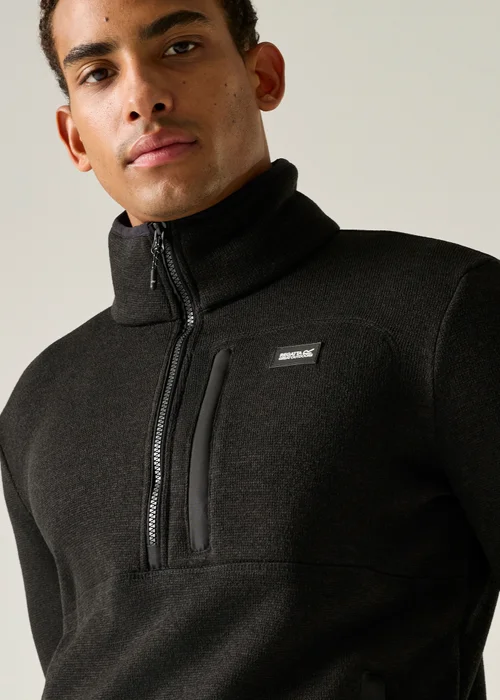 Regatta Black Barlee Half Zip Comfy Fleece - XL Image 6