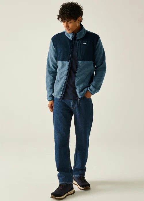 Regatta Grey/Navy Frankie Borg Colour Block Soft Fleece - S Image 2