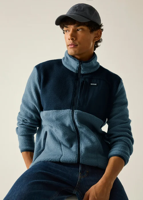 Regatta Grey/Navy Frankie Borg Colour Block Soft Fleece - S Image 1