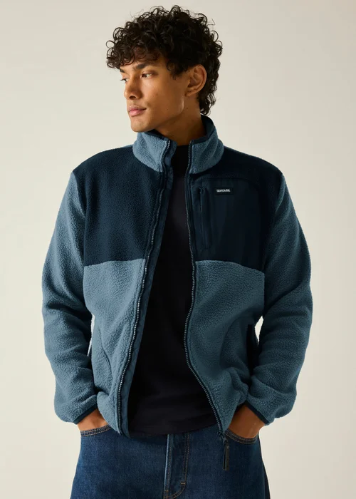 Regatta Grey/Navy Frankie Borg Colour Block Soft Fleece - S Image 6