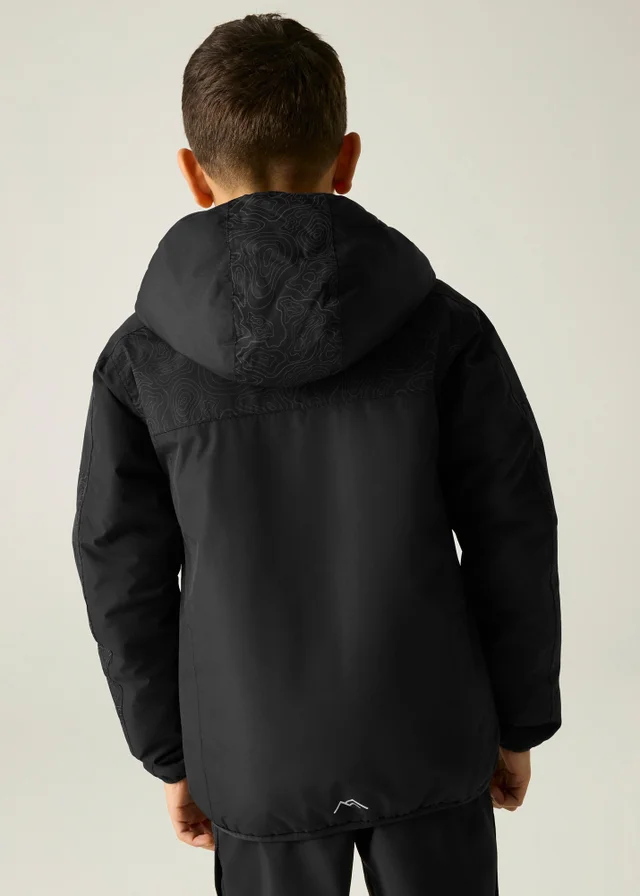 Regatta Black Illuma Reflective Isotex Waterproof Jacket (3-13 years)