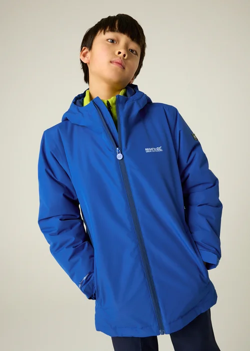 Regatta Dark Blue Hurdle Isotex Waterproof Jacket (3-13 years) - 9-10 Yrs Image 1