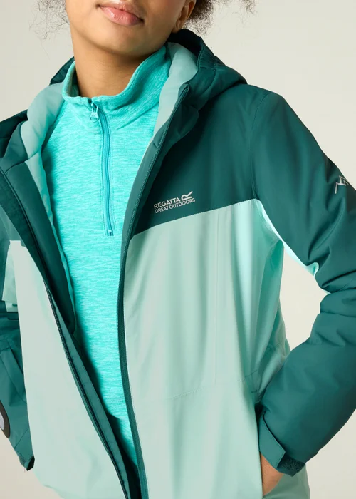 Regatta Green Beamz Isotex Waterproof Jacket (3-13 years) - 9-10 Yrs Image 4