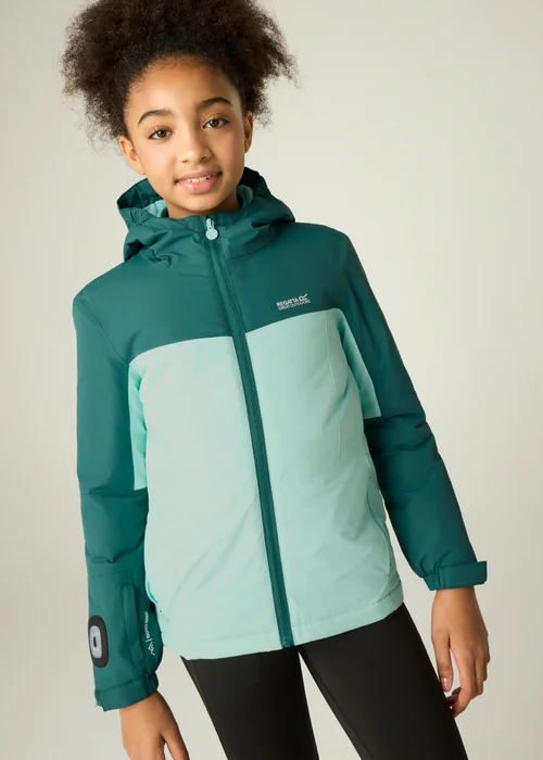 Regatta Green Beamz Isotex Waterproof Jacket (3-13 years) - 9-10 Yrs Image 3