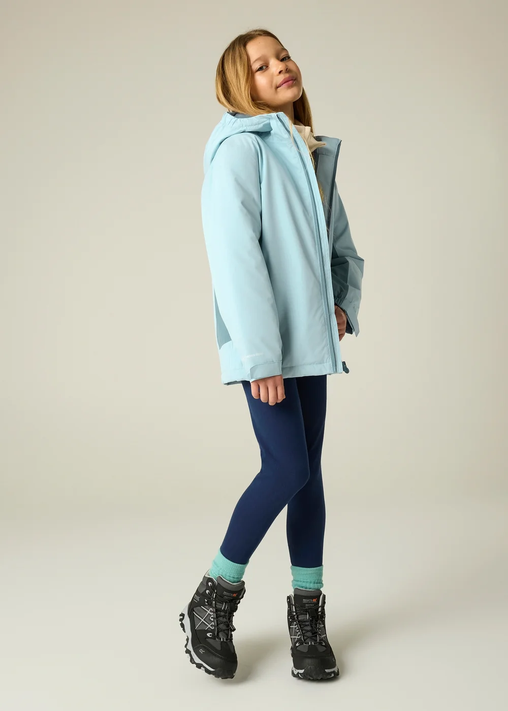 Regatta Light Blue Hurdle Isotex Waterproof Jacket (3-13 years) - 5-6 Yrs Image 5