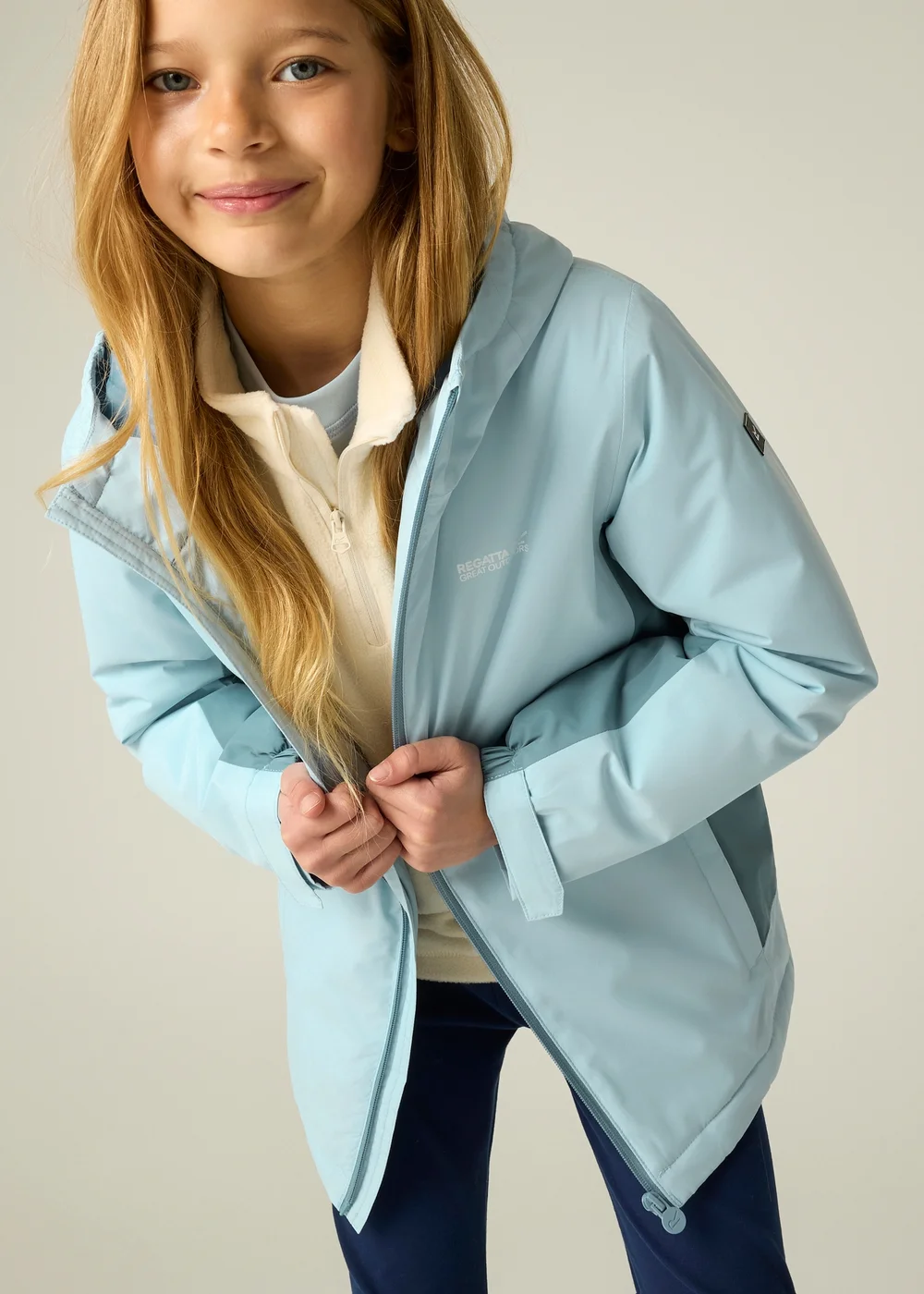 Regatta Light Blue Hurdle Isotex Waterproof Jacket (3-13 years) - 5-6 Yrs Image 6