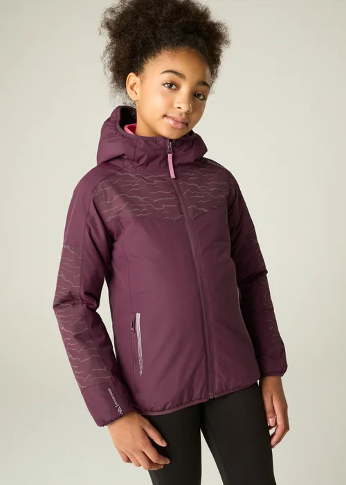 Regatta Aubergine Illuma Reflective Isotex Waterproof Jacket (3-13 years) - 13 Yrs Image 4
